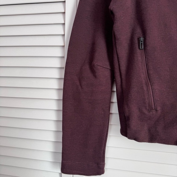 Adidas Stella McCartney HeartRacer Burgundy/Brown Athletic Moto Jacket Medium - Picture 10 of 12
